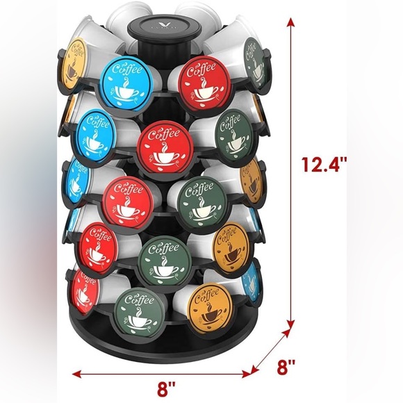 EVERIE Coffee Tea Pod Storage Carousel Holder Organizer for 40 Keurig K-Cup Pods - Picture 2 of 16